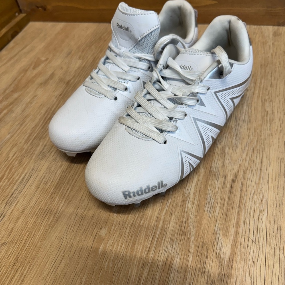 Riddell Kids White Football Cleats